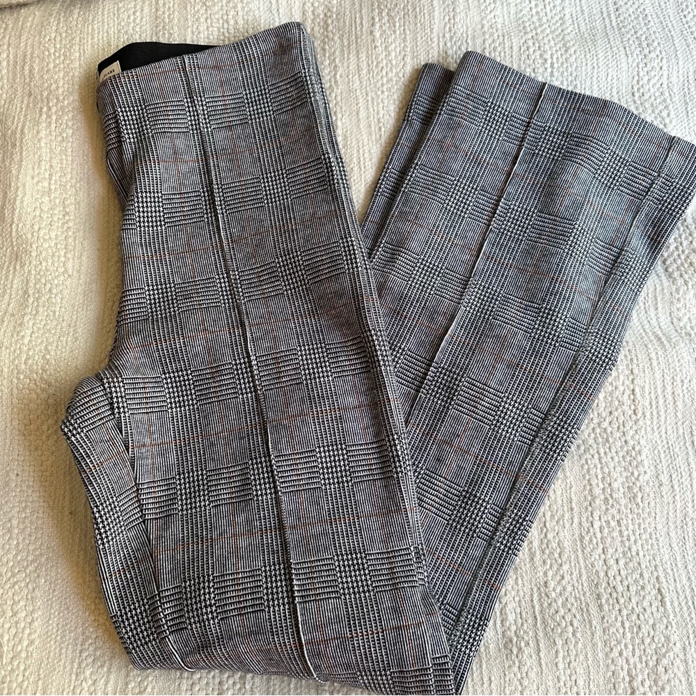Anthropologie Gray Plaid Capris